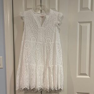 Women’s White Eyelet Dress Bridal Occasions